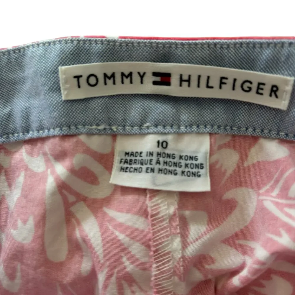 Tommy Hilfiger Women's Size 10 Pink Straight Leg‎ Floral Comfort Summer Pants